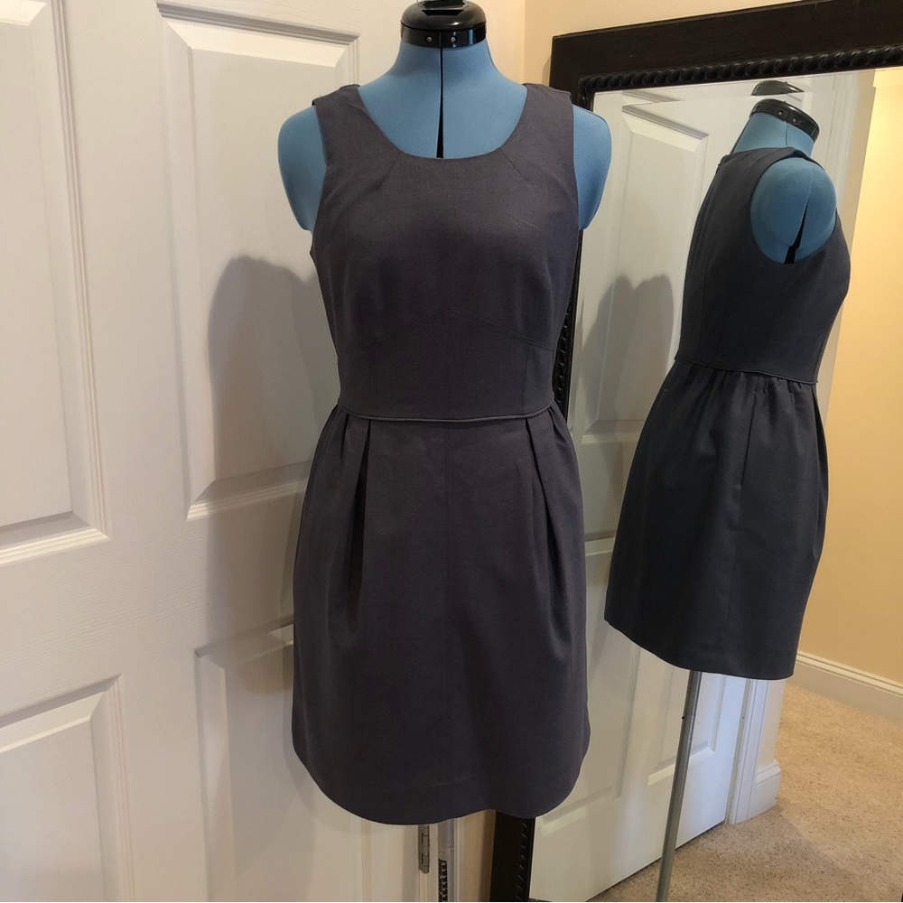 J. CREW Grey Wool Sleeveless Dress